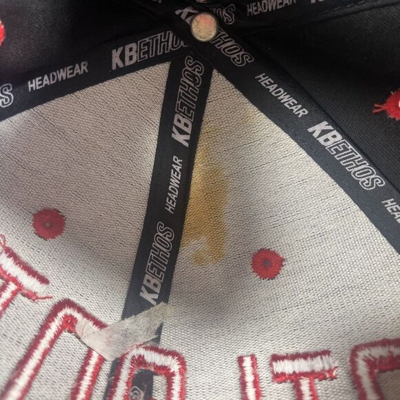 Atlanta Snapback Black & Red Hat Adjustable Flat Bill Baseball Cap Kb Ethos - Picture 9 of 9